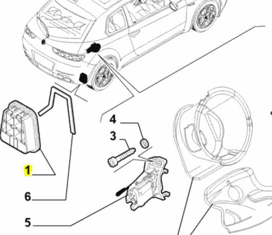 Rear Panel Air Vent - Alfa Romeo Brera & Spider 50507669