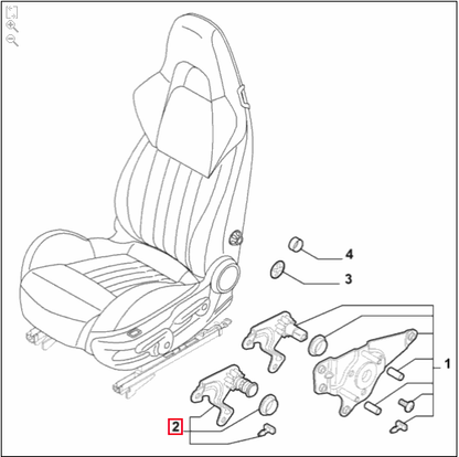 Seat Mechanism, Left Hand - Alfa Romeo Brera & Spider 50507719