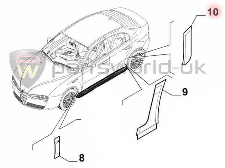 Rear Stone Chip Film - Alfa Romeo 159 50507801 50507802