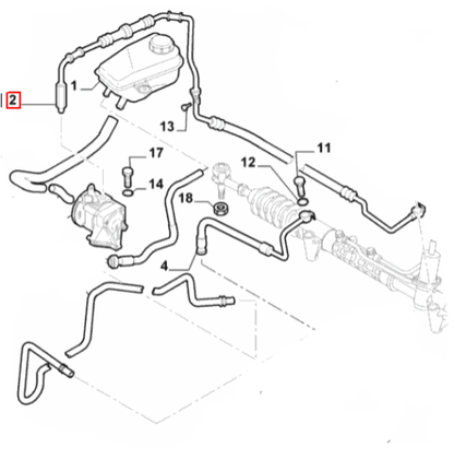 Power Steering Pipe -  Alfa Romeo 159, Brera & Spider 2.4 JTD