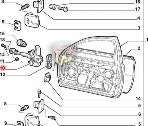 Door Check Strap - Alfa Romeo 147 & GT 50512114 50512115