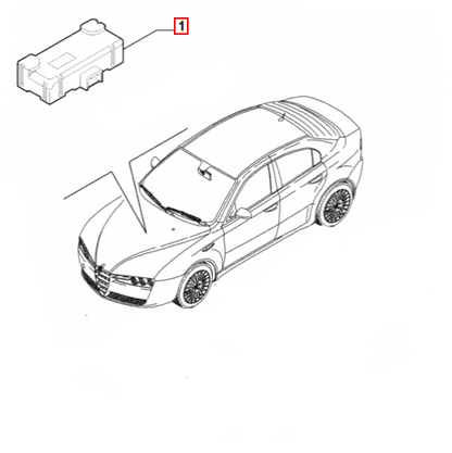 50514086 Tyre Pressure ECU - 159 / Brera & Spider / Mito / Grande Punto / Punto Evo / Bravo