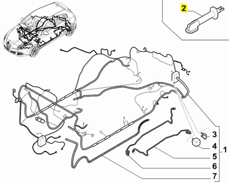 Tailgate Wiring Loom Sheath - Alfa Romeo Giulietta 50518631