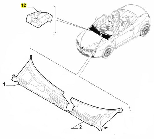 Scuttle Pad - 159, Brera & Spider - Alfa Romeo Shop