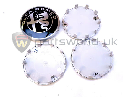 Set of Four 60mm Centre Caps Alfa Romeo 50541227