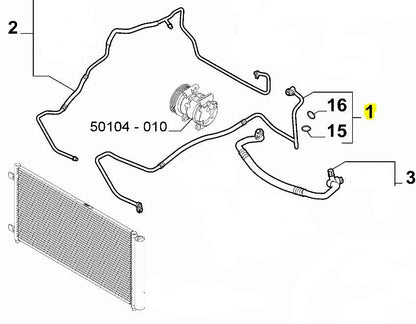 Air Conditioning Hose / Pipe - Giulietta 1.4