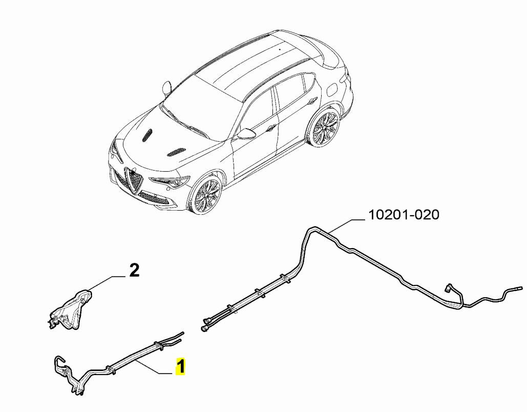 Fuel Pipes - Giulia & Stelvio 2.2 - Alfa Romeo Shop