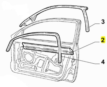 Door Scraper Seal - Alfa Romeo 147