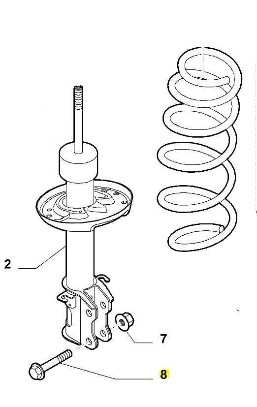 Front Shock Absorber Bolt - Mito