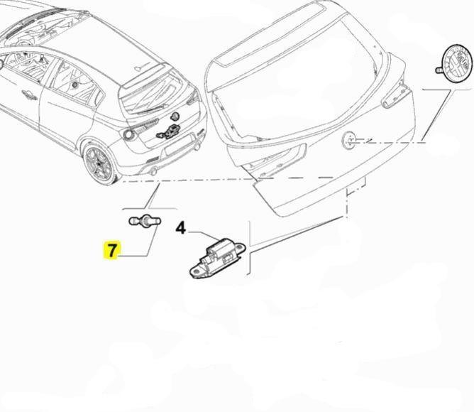 Tailgate Plunger - Giulietta Alfa Romeo 51757671