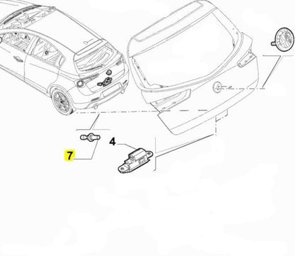 Tailgate Plunger - Giulietta Alfa Romeo 51757671