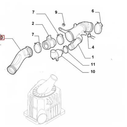 Air Intake Pipe - Alfa Romeo 159, Brera, Spider 3.2