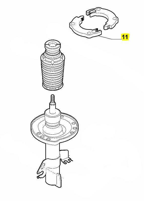 Suspension Top Plate Clip - Gulietta