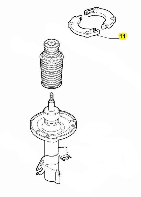 Suspension Top Plate Clip - Gulietta