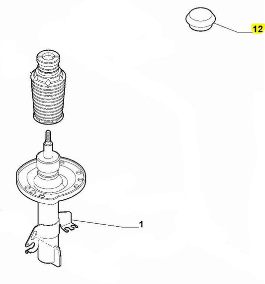 Cap, Front Shock Absorber - Giulietta