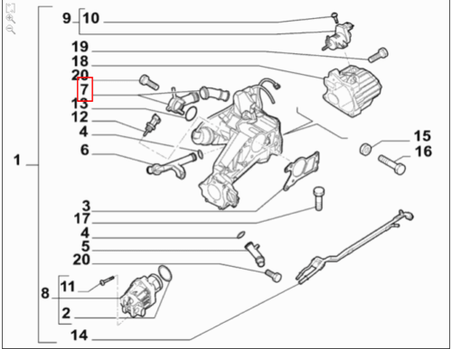 Thermostat - Alfa Romeo 159, Brera, Spider 2.0 Diesel 55241963