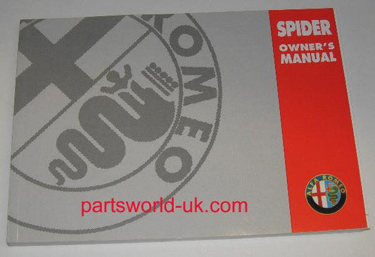 Owners handbook - 916 Spider <2003 - Alfa Romeo Shop