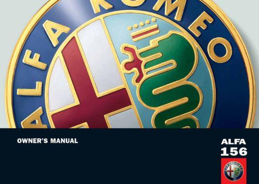 Owners handbook - 156 1997-2002 - Alfa Romeo Shop