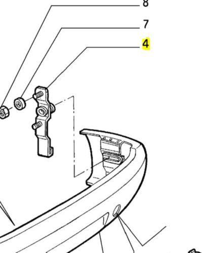 Rear Bumper Bracket - Alfa Romeo 916 GTV & Spider 60587103 60587104