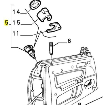 Offside Door Lock Button - Alfa Romeo GTV & Spider 60589085