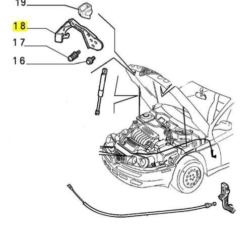 Bonnet Lock Release lever - Alfa Romeo 916 GTV & Spider 60594282