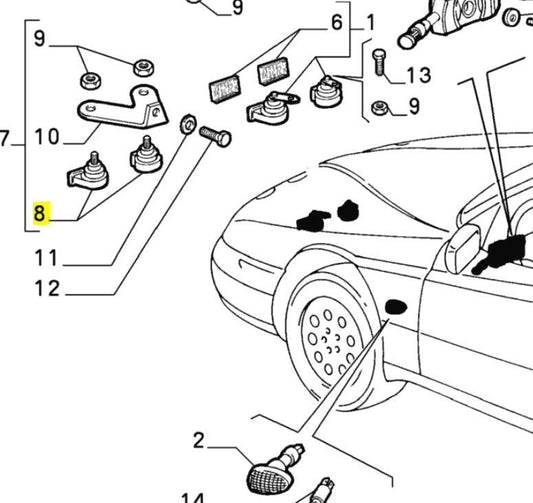 Horn - Alfa Romeo 916 GTV & Spider 60604927 60604928