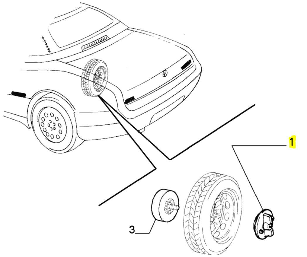 Spare Wheel Plug - Alfa Romeo GTV & Spider 60615207