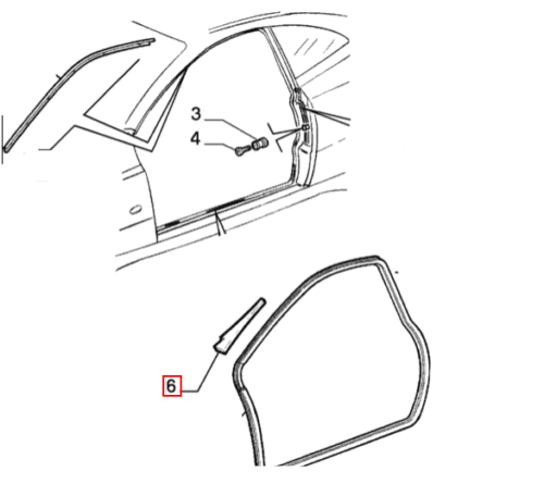 Door foam - Alfa Romeo 916 GTV