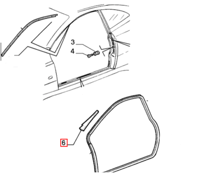Door foam - Alfa Romeo 916 GTV