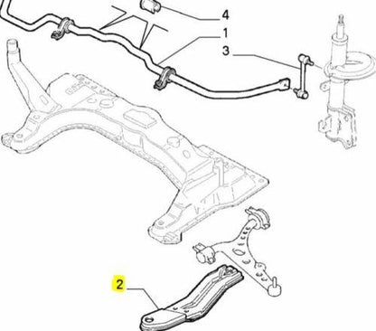 Nearside Front Suspension Plate - Alfa Romeo 916 GTV & Spider 60626296