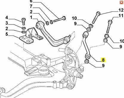 Rear Suspension Link Rod -  Alfa Romeo 166 60628294 60628295