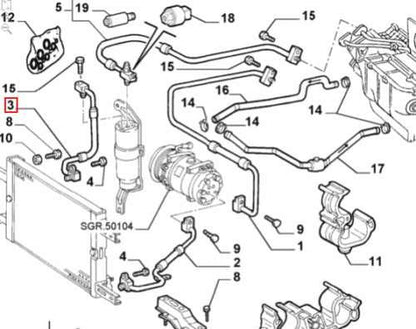 Air Conditioning Hose - 166 - Partsworld-UK - 60657884