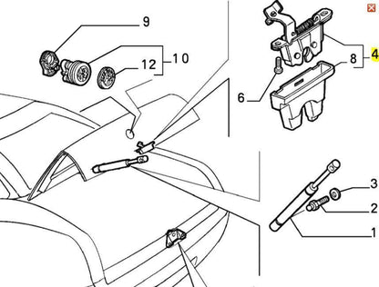 Boot Lid Catch - Alfa Romeo 916 Spider 60660688