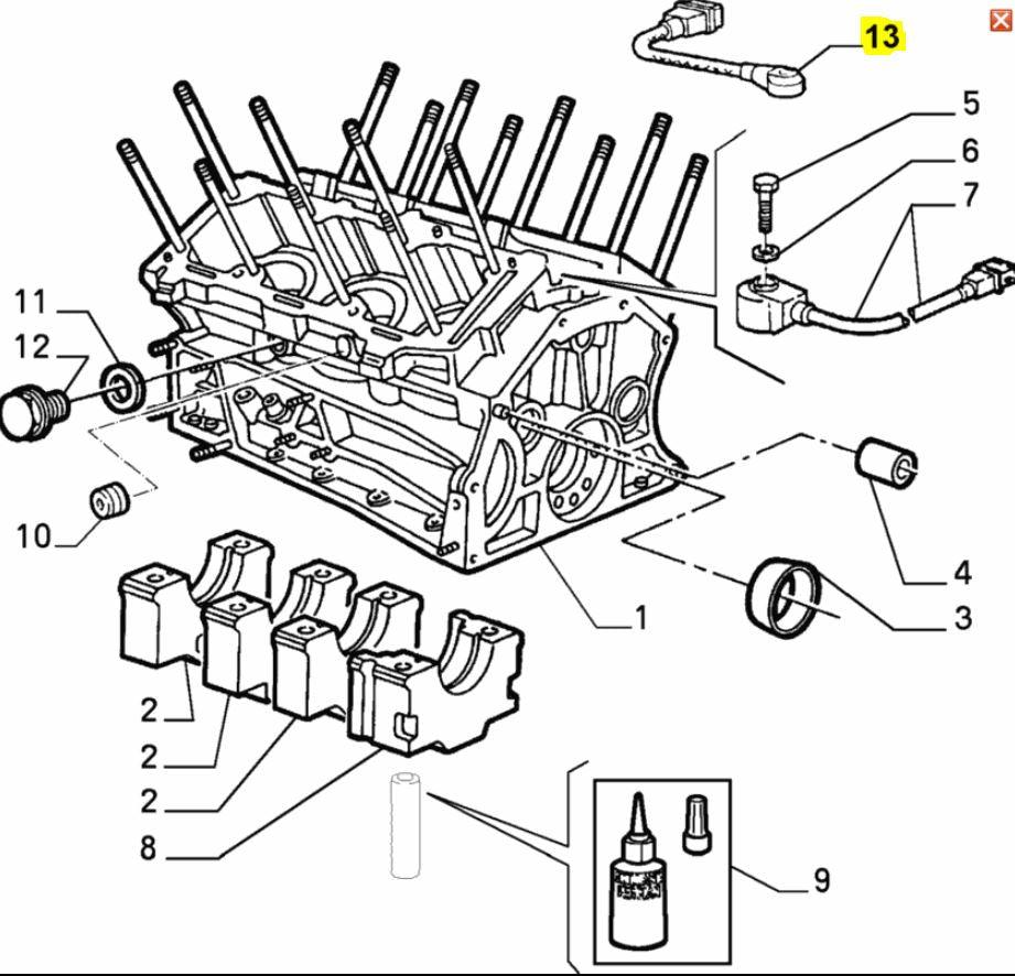 Knock Sensor - 147, 156, GT, GTA 3.2V6 Alfa Romeo 60662823 60662824