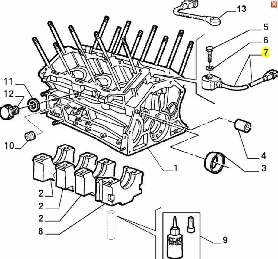 Knock Sensor - 147, 156, GT, GTA 3.2V6 Alfa Romeo 60662823 60662824