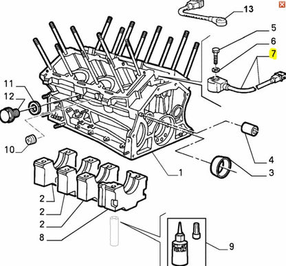 Knock Sensor - 147, 156, GT, GTA 3.2V6 Alfa Romeo 60662823 60662824