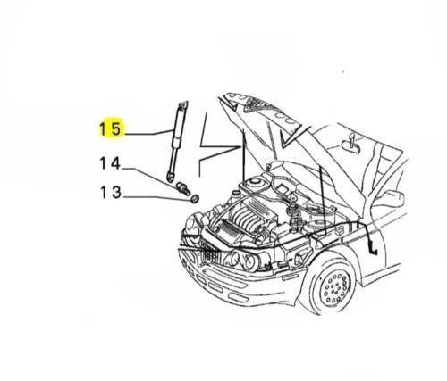 Bonnet Strut - Alfa Romeo 916 GTV & Spider 60689182