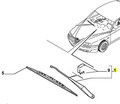 Front Wiper Arm, Nearside / Left - 156 LHD