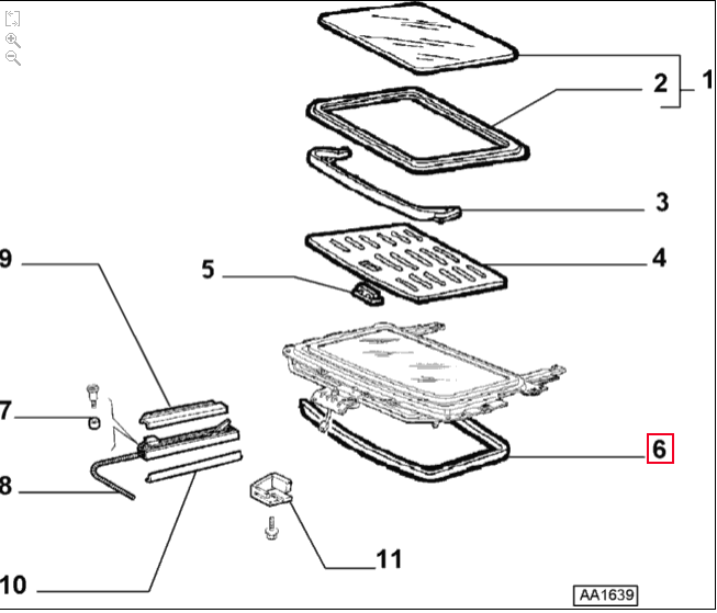 Inner Sunroof Seal - Alfa Romeo GTV 60778805