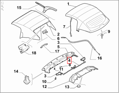 Roof Lock Mechanism - Alfa Romeo 939 Spider 71746529