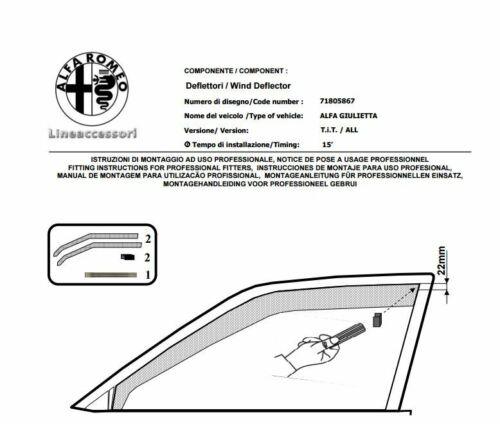 Alfa Romeo Giulietta Wind Deflectors 71805867