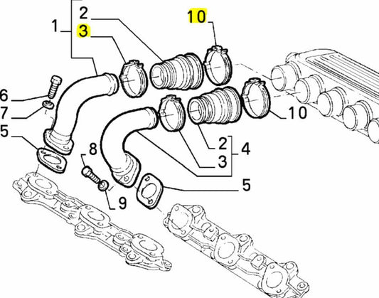 Inlet Tube Rubber Retaining Clip - V6 - Alfa Romeo Shop