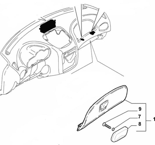 Glove Box Lid & Handle- Alfa Romeo 147 & GT 735292523