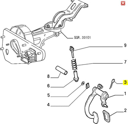 Clutch / Brake Pedal Retaining Spring Clip