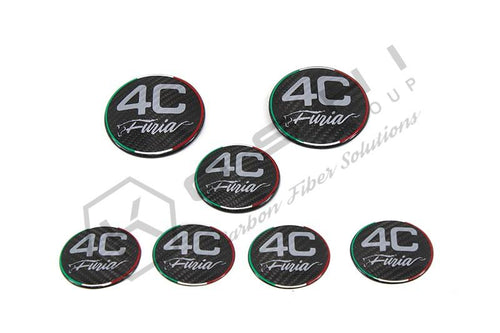 Alfa Romeo 4C Emblem Cover KIT - Carbon Fibre - Alfa Romeo Shop