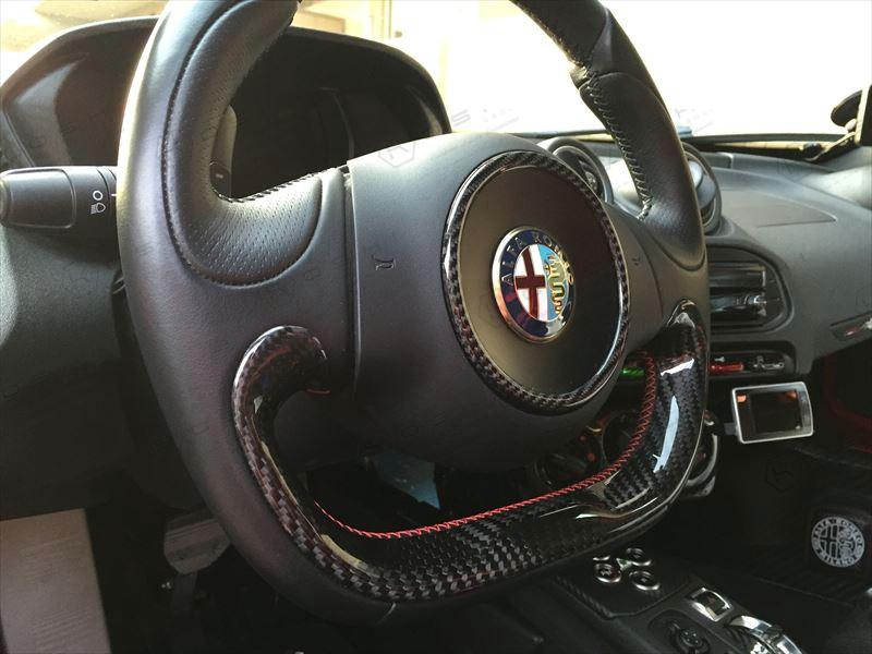Alfa Romeo 4C Steering Wheel Lower Part Cover - Carbon Fibre - Alfa Romeo Shop