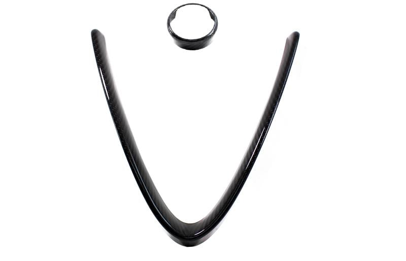 Alfa Romeo Giulia Front V Shield Emblem Grill Frame - Carbon Fibre - Alfa Romeo Shop