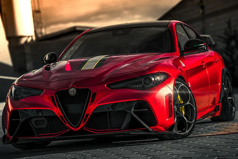 Alfa Romeo Giulia GTAm Style Front Bumper - Carbon Fibre - Alfa Romeo Shop