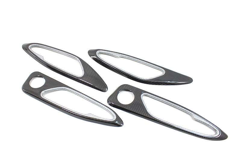 Alfa Romeo Giulia Internal Door Handles Frame Trim - Carbon Fibre - Alfa Romeo Shop