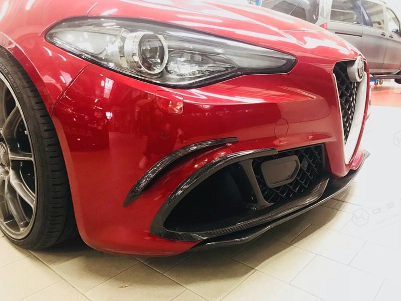 Alfa Romeo Giulia QV Aggressive Front Bumper Flaps - Carbon Fibre